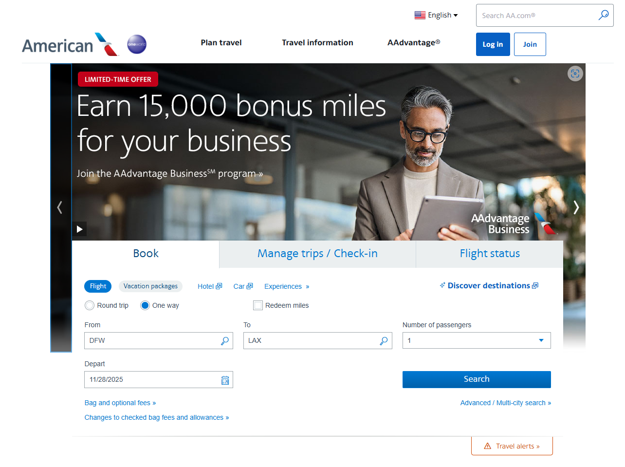 AAdvantage Business Ad